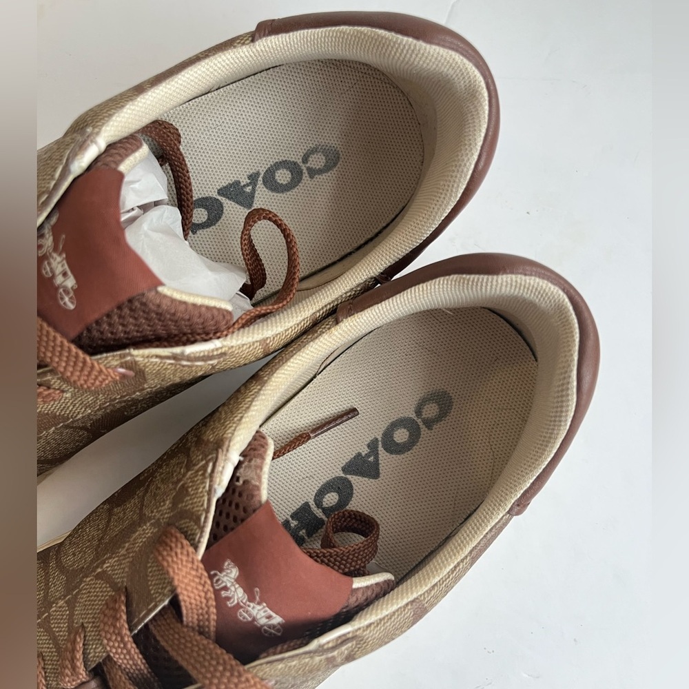 Coach Men's Signature Monogram Sneakers Size 10.5D - Picture 8 of 10